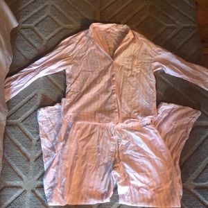 Victoria Secret Pink and White stripe PJs